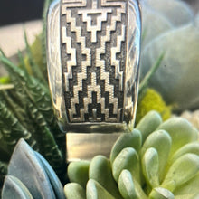 Load image into Gallery viewer, Cuff - Dan Jackson (deceased) Rug Pattern Heavy Gauge Sterling Silver Cuff
