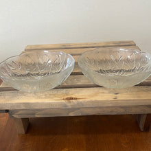 Load image into Gallery viewer, Rose Embossed 6 1/2” Glass bowls -scalloped edges
