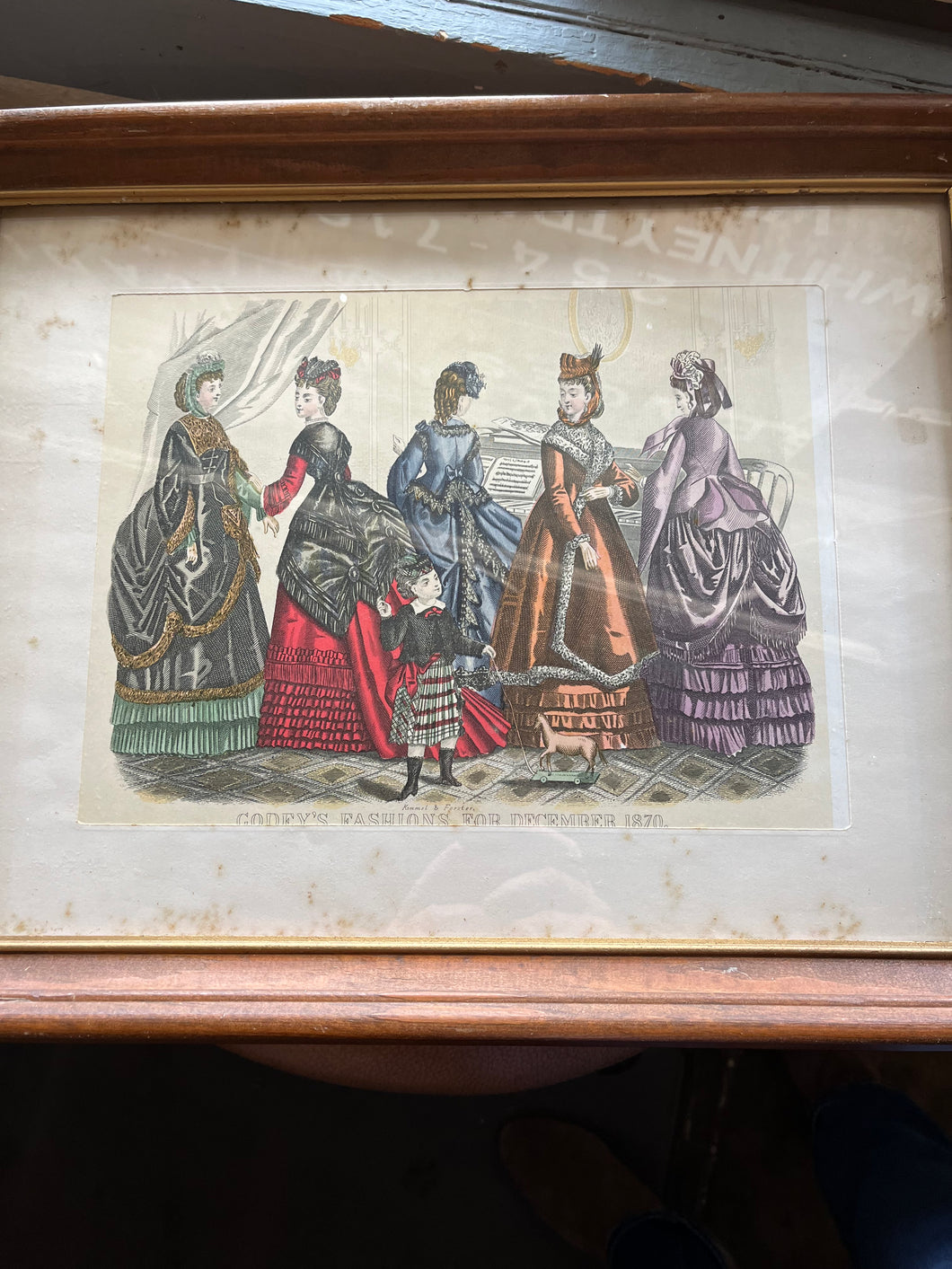 Vintage Godey’s fashion print picture