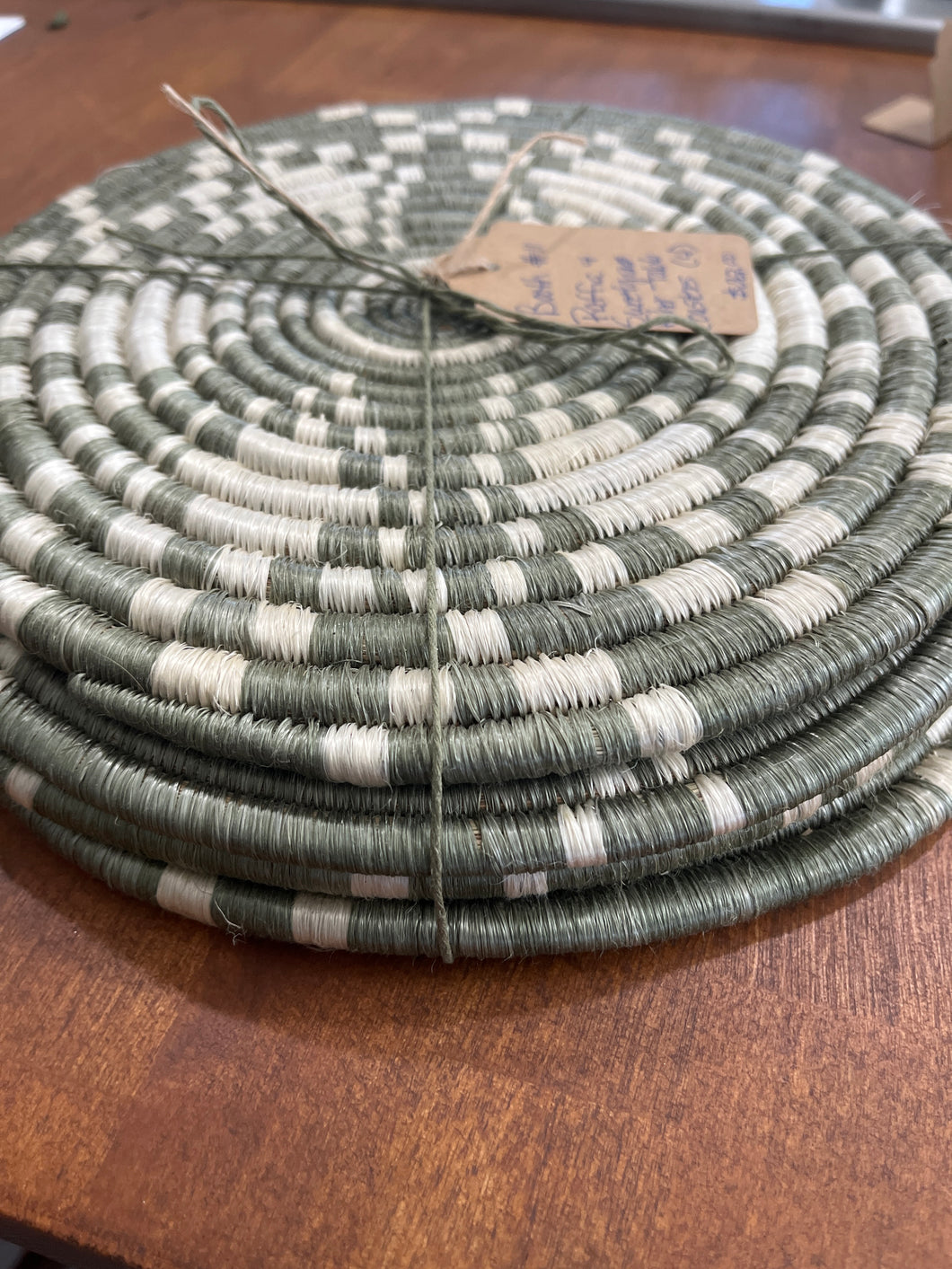 Raffia & Sweetgrass table coasters (set of 4)