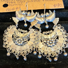 Load image into Gallery viewer, Earrings - Della &amp; Francis James signed intricate &amp; beaded dangle earrings
