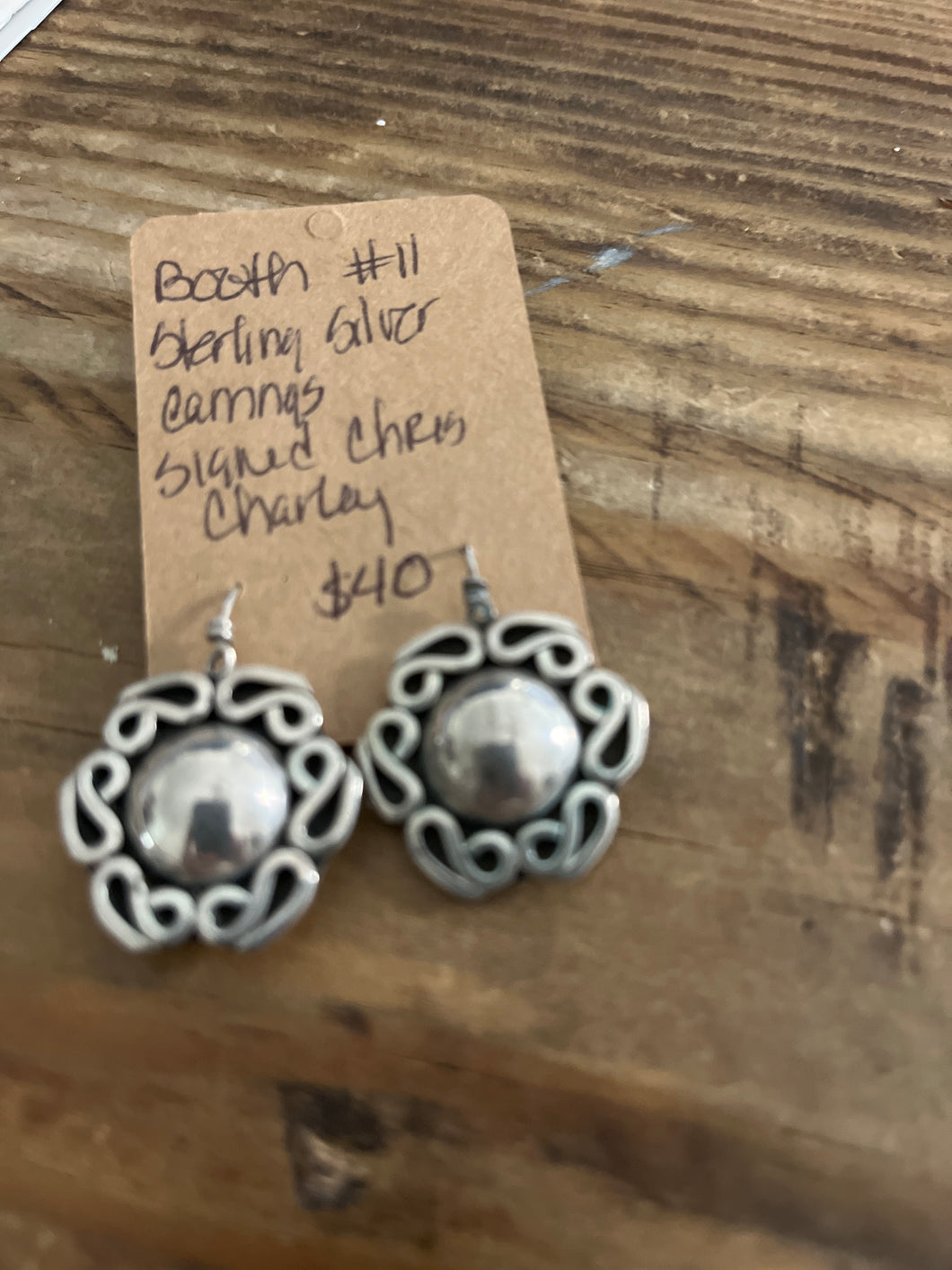 Earrings - Sterling silver earrings signed C C ( Chris Charley)