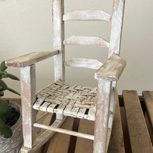 Load image into Gallery viewer, Whitewashed Wooden  Rocker - decor
