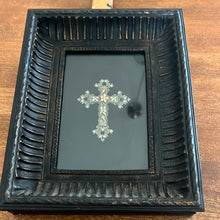 Load image into Gallery viewer, Black Wooden framed cross
