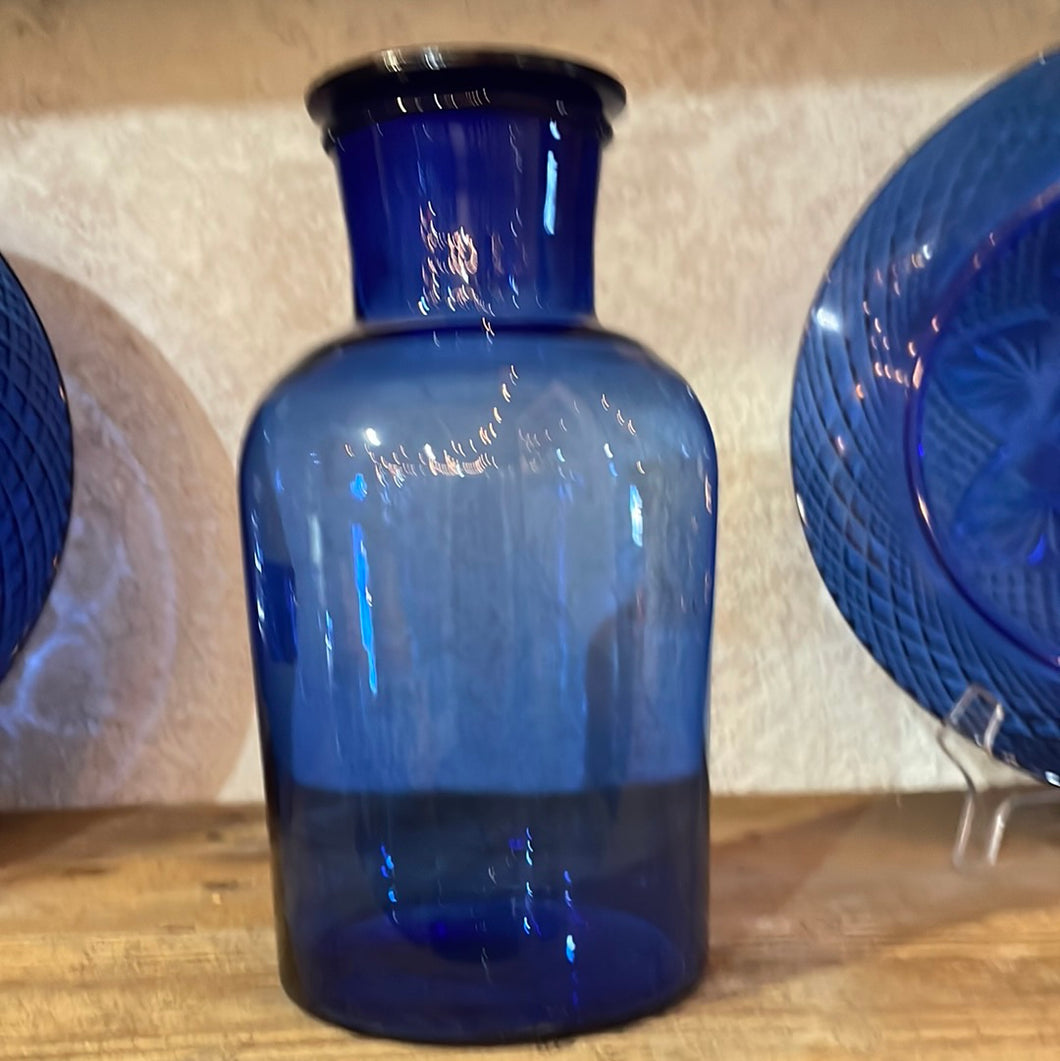 Cobalt blue water bottle