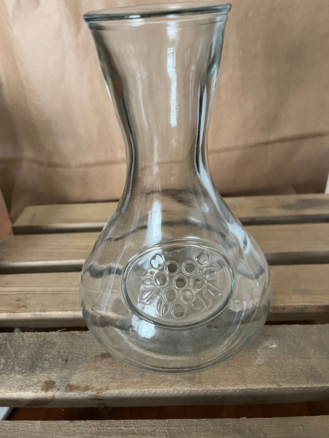 Old Clear flower vase /decanter