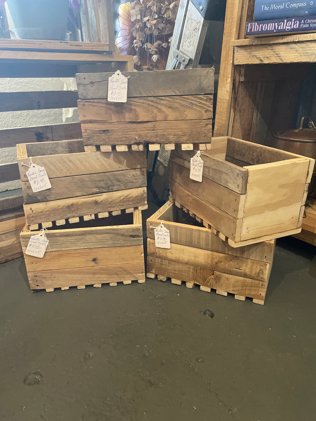 Rustic small wood crate