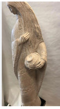 Load image into Gallery viewer, Native American Sculpture - woman with long braids wrapped in a blanket
