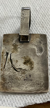 Load image into Gallery viewer, Pendant - Lawrence Baca -LB signed Sterling silver hook bale pendant
