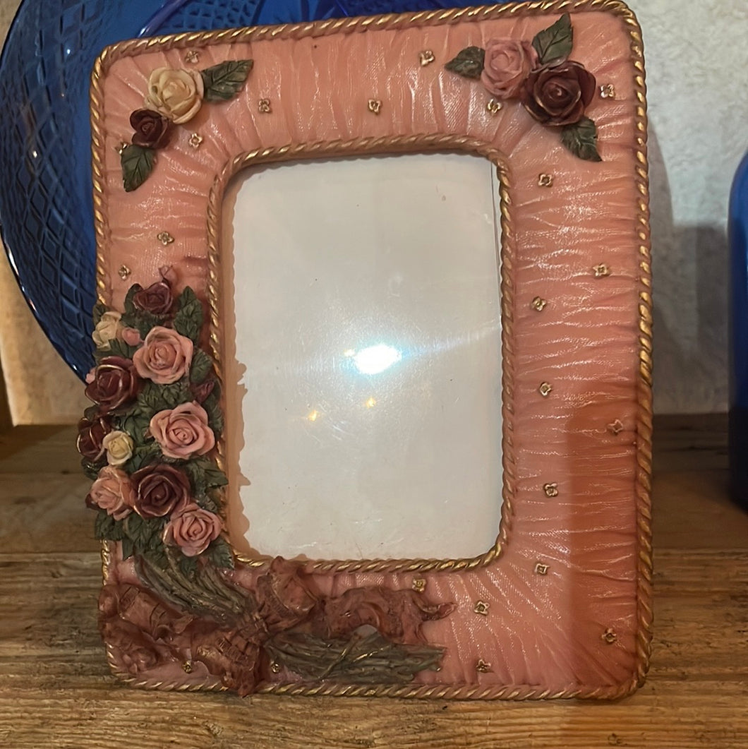 Vintage Rose & Bow Frame