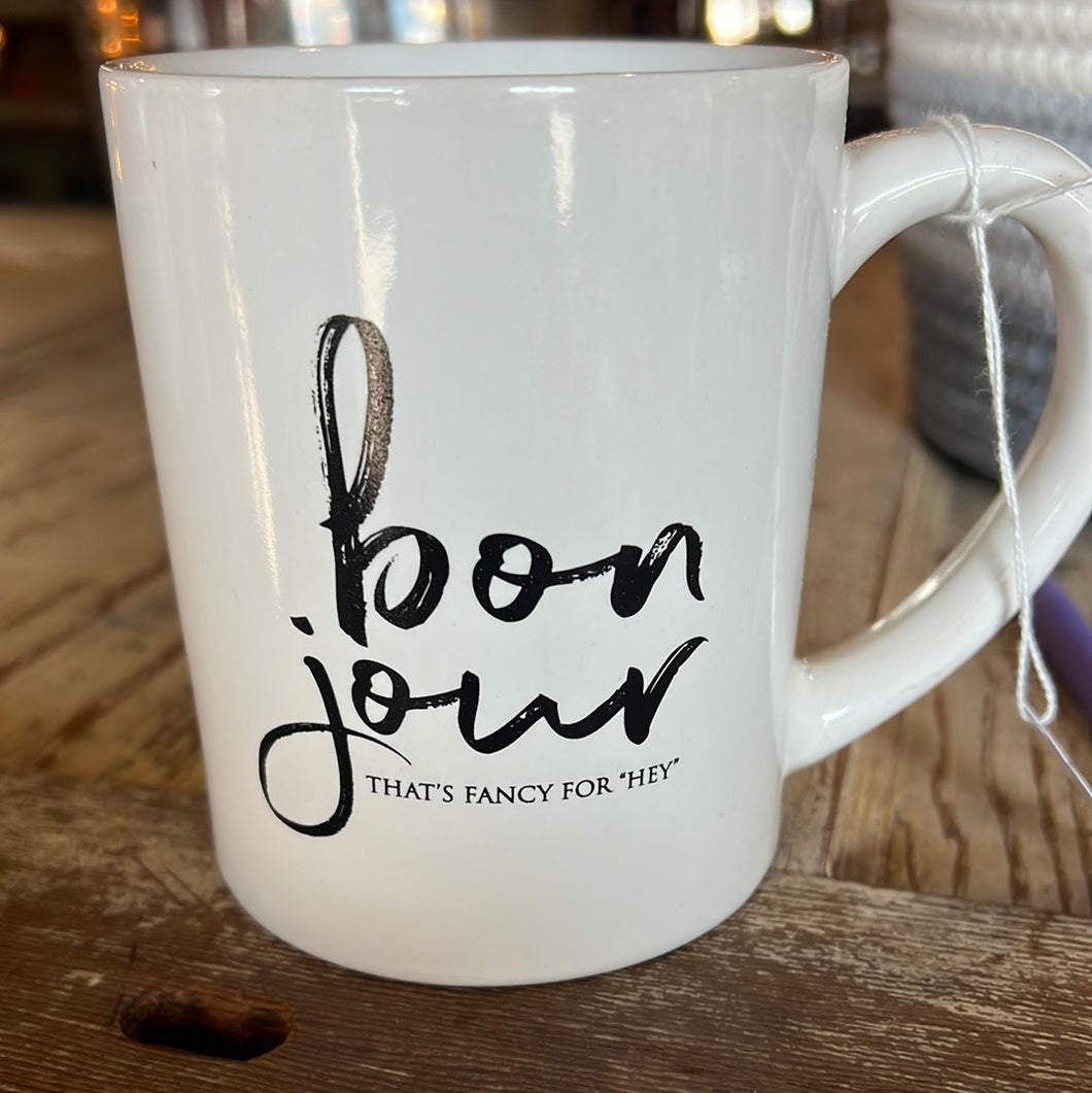 Bonjour coffee mug