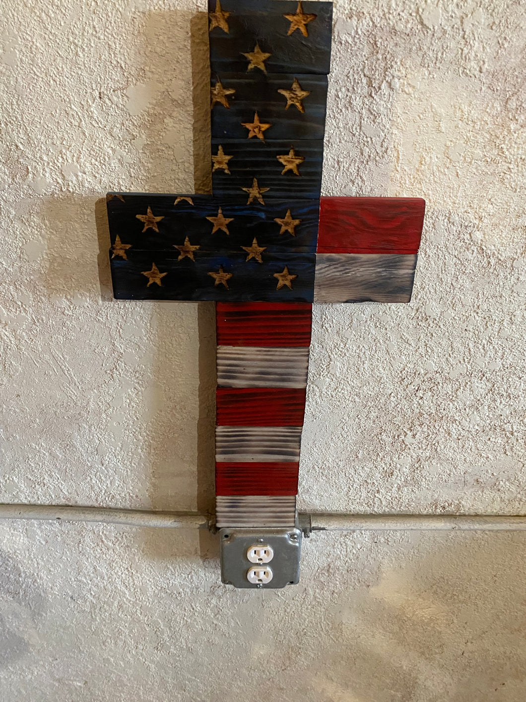 Wooden Flag Cross