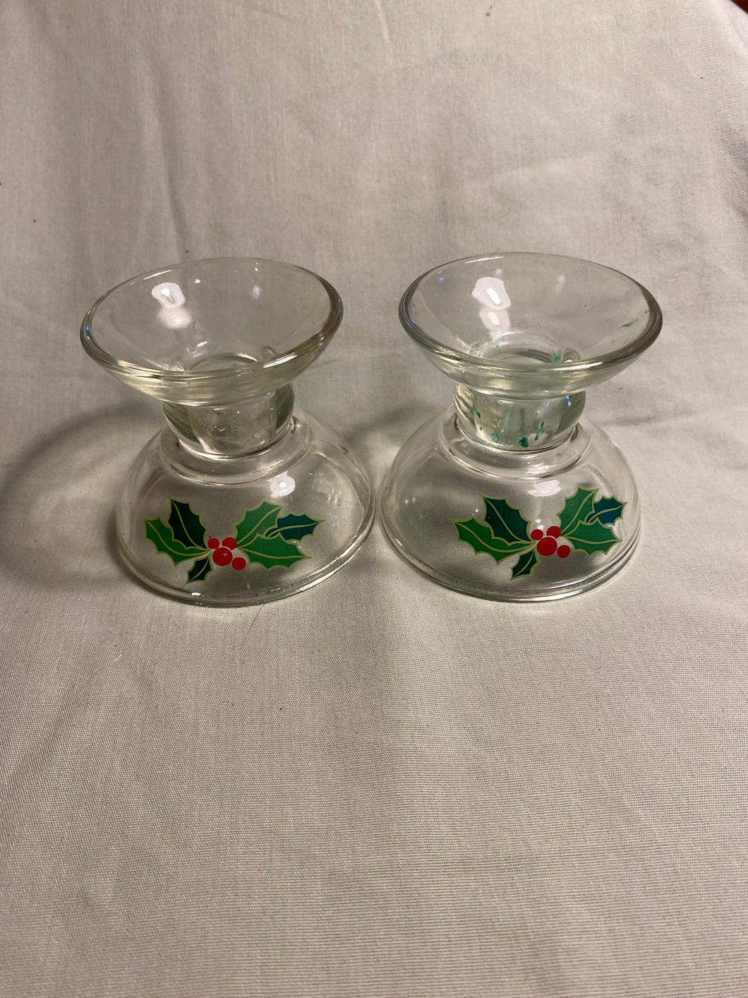 Holly Candle Stick Holders (pair)