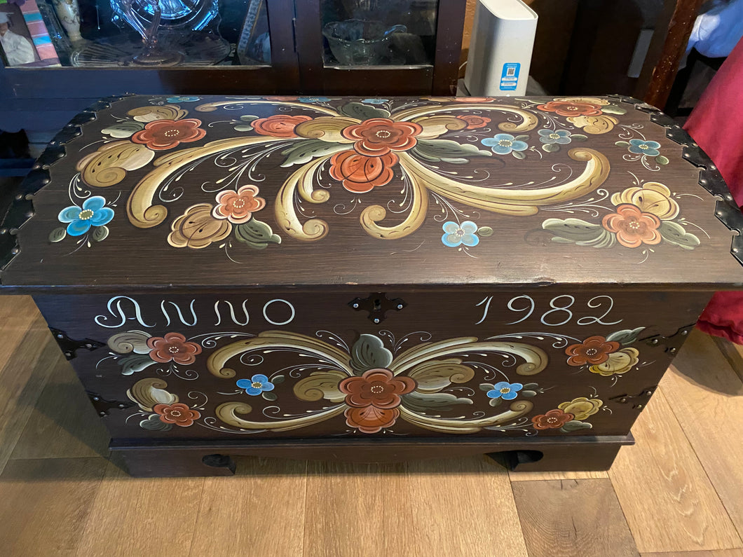 Painted Wooden Chest